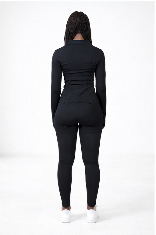 Black BBL Fitted Long Sleeve Jacket