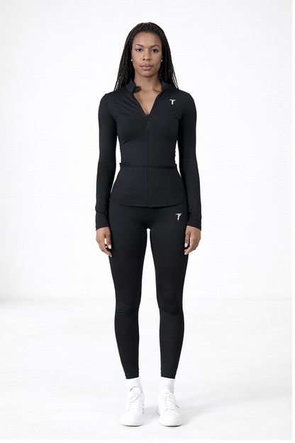 Black BBL Fitted Long Sleeve Jacket