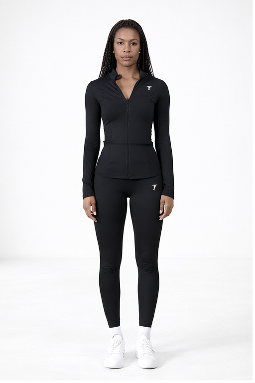 Black BBL Fitted Long Sleeve Jacket