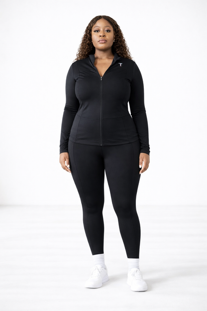 Black BBL Fitted Long Sleeve Jacket