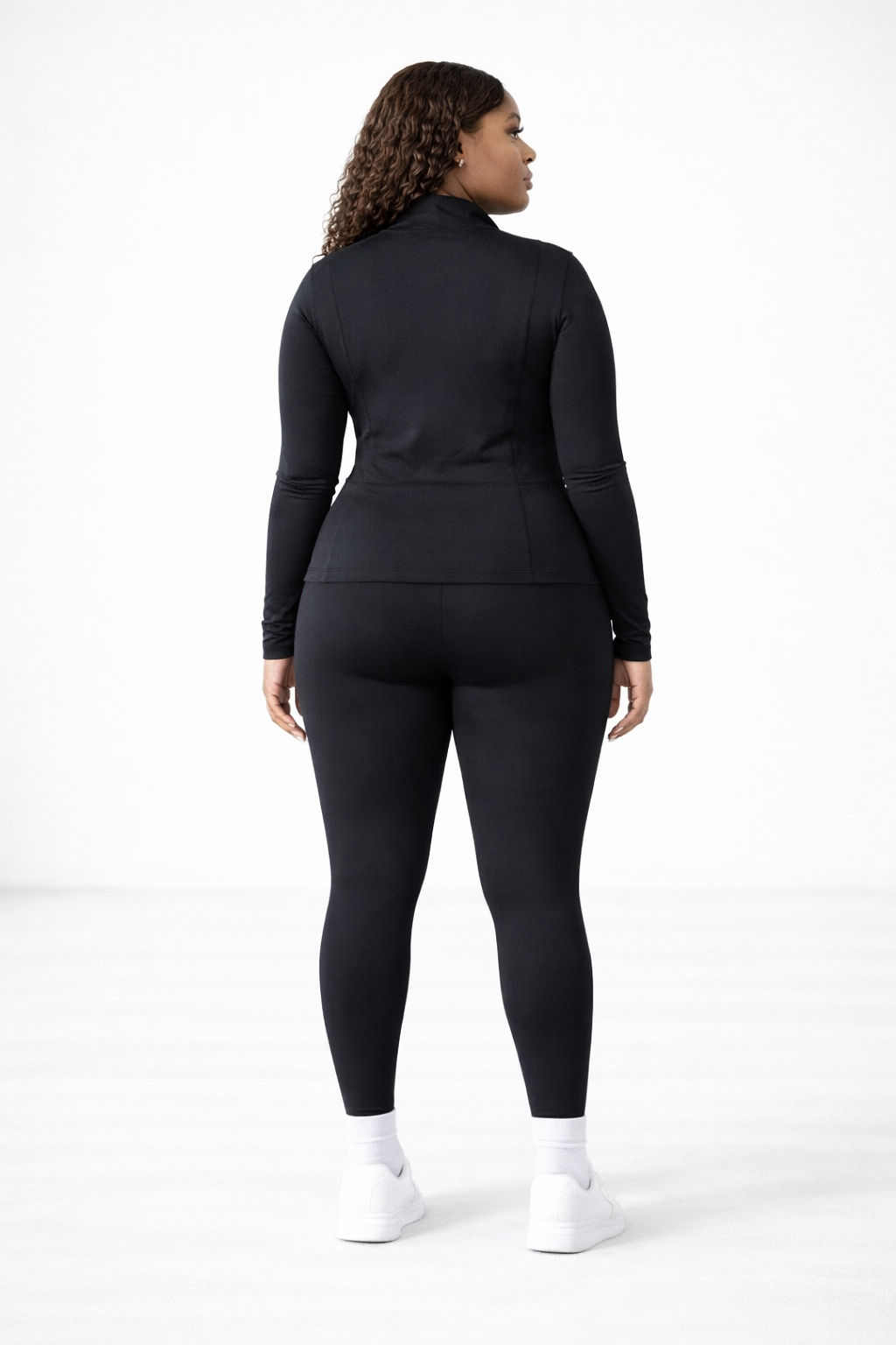 Black BBL Fitted Long Sleeve Jacket